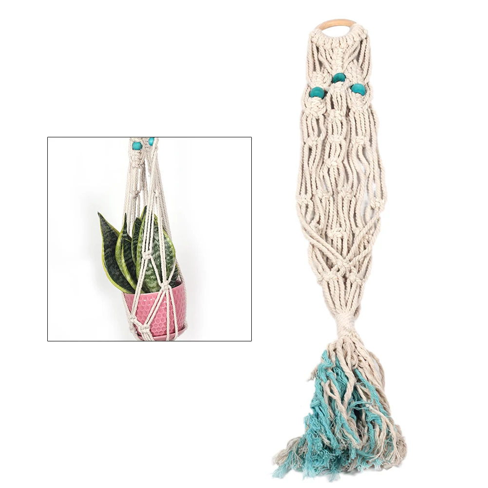 Плетеная кисточка ручной работы богемный скандинавский цветочный горшок с