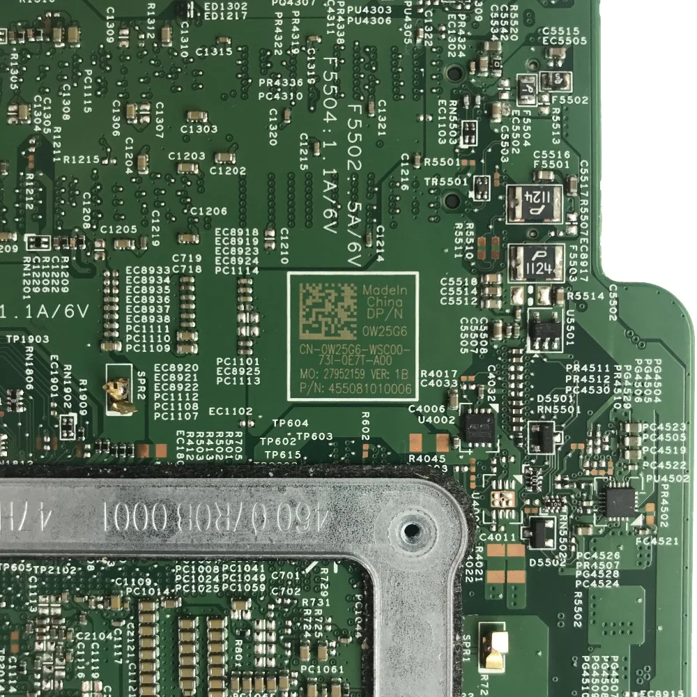 SZWXZY отлично подходит для Dell Inspiron 13 5378 5578 Материнская плата ноутбука DDR4 с SR2ZW I3-7100U