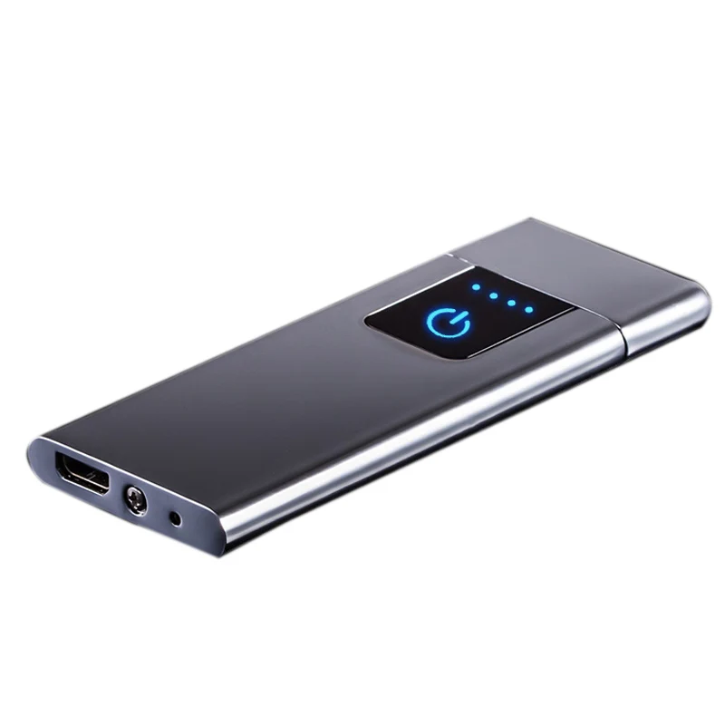 Silver Электрический USB Перезаряжаемый беспламенный Тесла катушки сигареты двойной зажигалка - Цвет: Silver