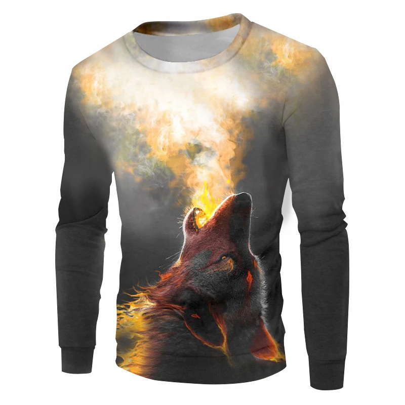 Толстовка OGKB в стиле Харадзюку С Изображением Животных толстовки с 3D принтом