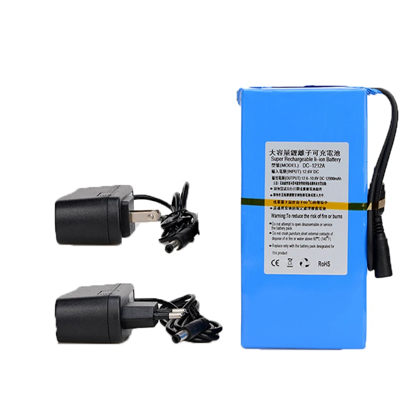 ELEOPTION 5 шт Супер Высокая емкость перезаряжаемая литий ионная батарея DC 12V 12000mAh 1212A