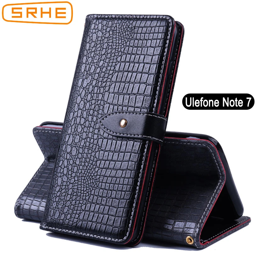 SRHE For Ulefone Note 7 Case Cover Flip Luxury Leather Silicone Wallet Note7 With Magnet Holder 6.1 inch | Мобильные телефоны и