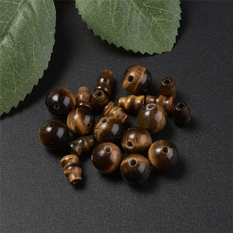 Натуральные буддийские бусины тигровый глаз с 3 отверстиями для гуру ювелирные