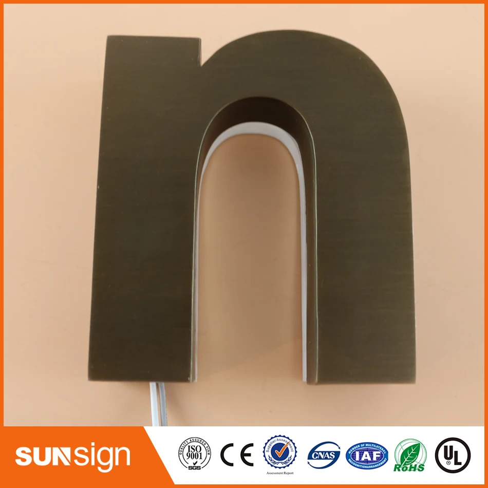 Светодиодный 3d знак из нержавеющей стали с подсветкой|channel letters sign|letter signilluminated