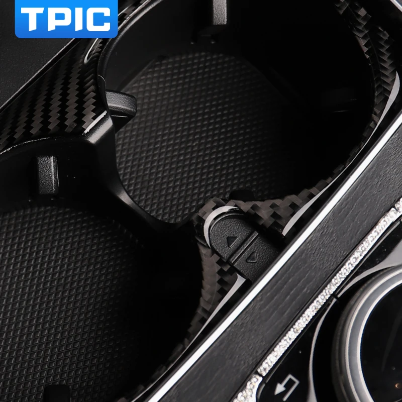 TPIC углеродного волокна внутренняя отделка рамка держателя стакана воды Стикеры