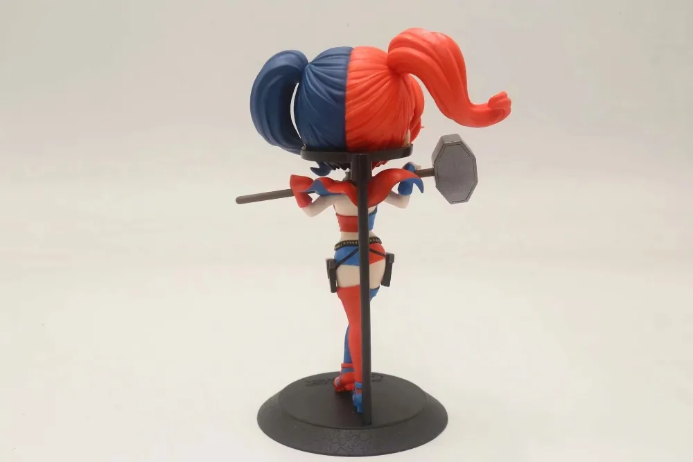 Аниме 14 см Qposket Q версия большие глаза Harley Quinn JockerPVC мультфильм Синий Черный