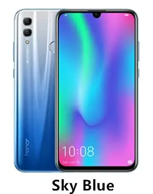 skype blue Honor 10 Lite ram, 3G rom, 64G, глобальная версия, 6,2 дюймов, FHD 2340X1080, фронтальная камера 24 МП, AI, отпечаток пальца, 710, Android 9,0, мобильный телефон - Цвет: skype blue