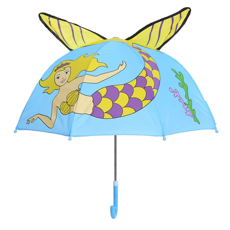 Mermaid SAFEBET, креативные Детские Зонты с ушками, милые Мультяшные зонты, зонты с бабочками, Детские Зонты с животными, Прямая поставка - Цвет: Mermaid