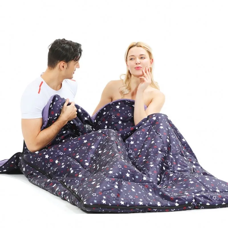 detachable double person sleeping bag indoor outdoor camping Adult ultralight couple travel use 3200g | Спорт и развлечения