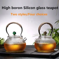 hammer beam glass teapots high temperature kettle electric ceramic stove open fire boil teapot coffee juice drink cold kettle