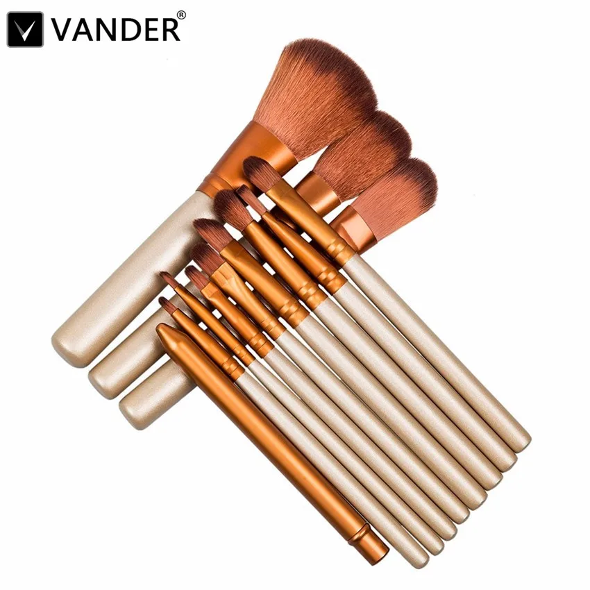 Профессиональный набор кистей для макияжа Vander Golden 12 шт./компл. теней лица палитра