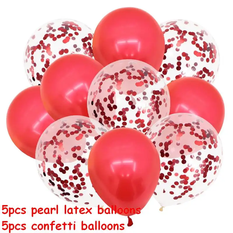 pearl set 2 10 шт 10 дюймов металлические цвета латексные воздушные шары с конфетти надувной шар для дня рождения свадьбы - Цвет: pearl set 2