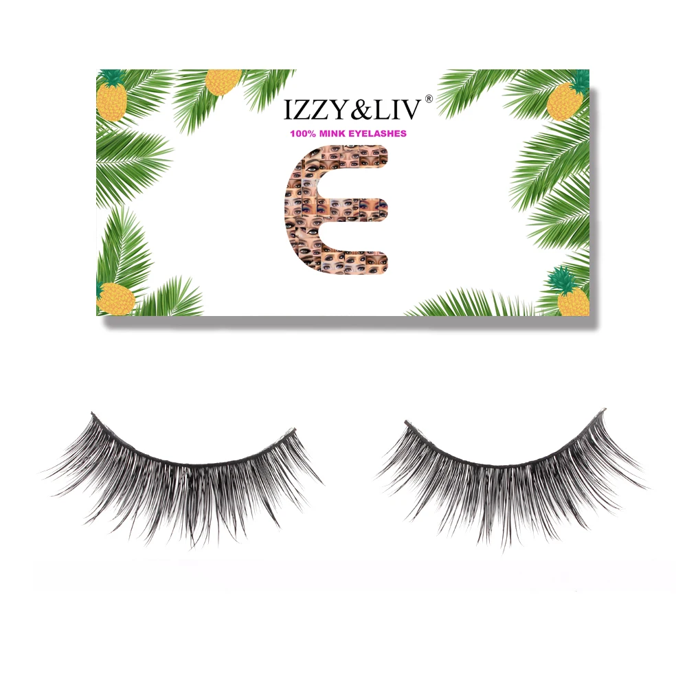 IZZY & LIV 100% настоящие норковые конфеты ELLA ресницы длинные Близнецы 5 пара/лот набор