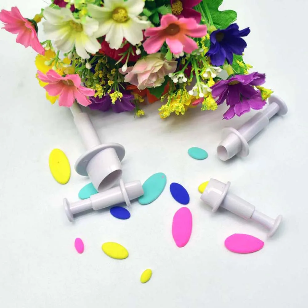 4 шт. DIY Овальный торта Еда Класс Пластик Sugarcraft Фондант Плунжер Резаки для SIM-карт cookie формы для выпечки Инструменты Кухня Интимные аксессуары