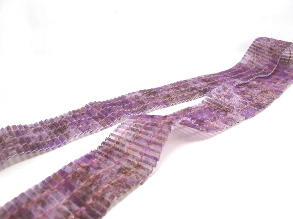 2 Yards 1 1/2 Inches Pleated Printed Organza Chiffon Ribbon|Ruffled|Polka Dot|Gift Packaging Trim|Polyester | Дом и сад