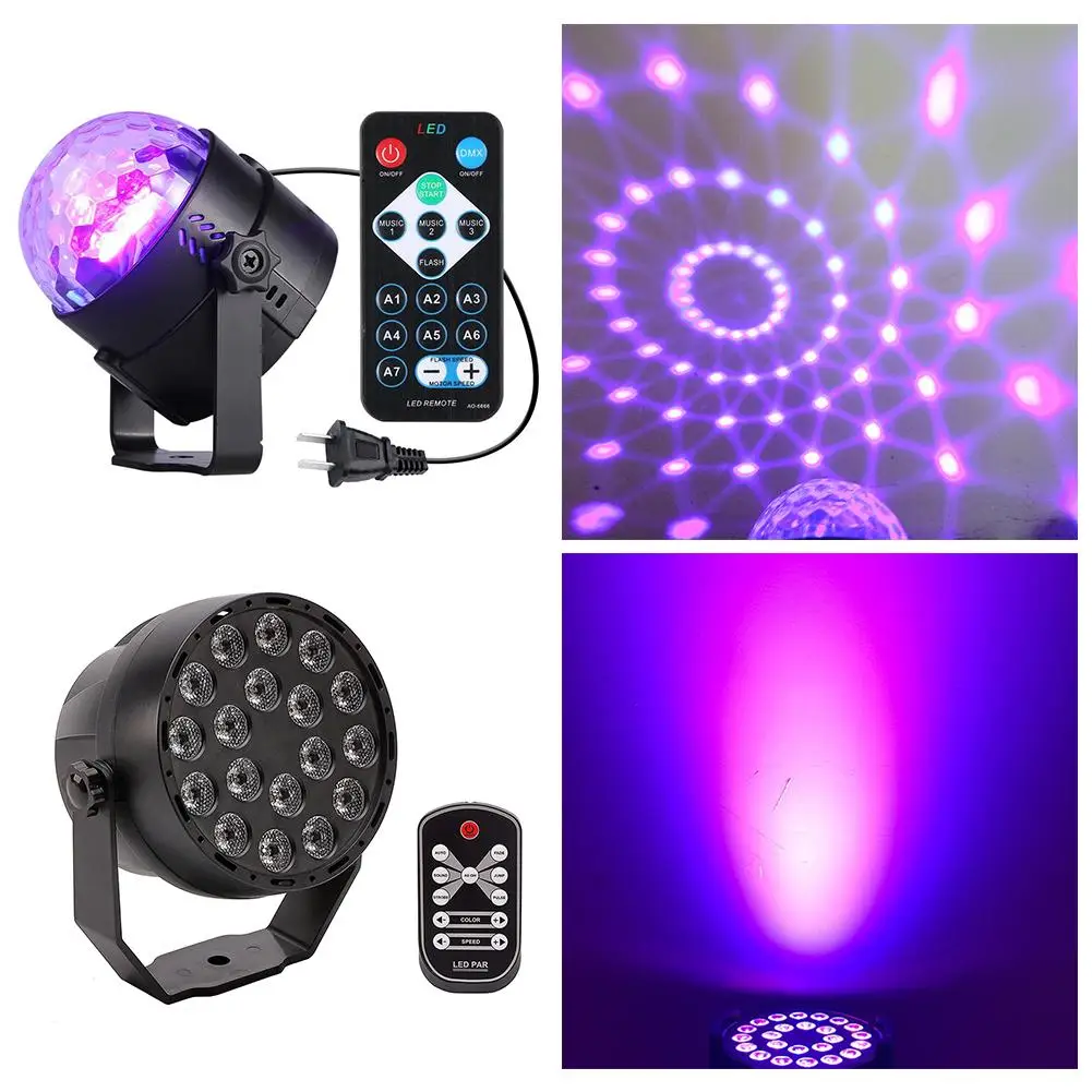 

Led Disco Light Party Lamp Stage Lights Crystal Magic Rotating Light Ball Sound Activated Laser Projector Lamp For KTV
