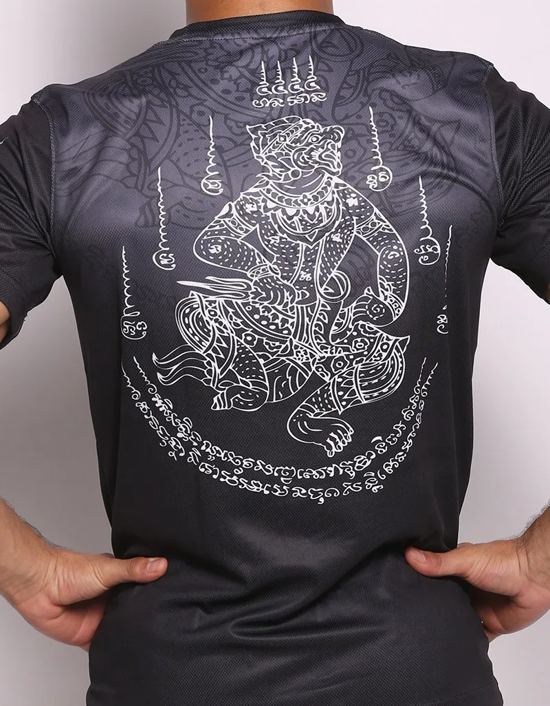 L XL XXL man short sleeve t-shirt Tiger MuayThai Hanuman fight tops black/white | Спорт и развлечения