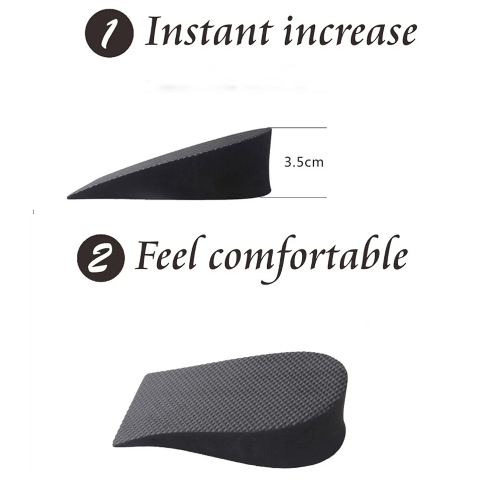 ELEFT стопы Невидимый Увеличение Высоты Полустельки колодки Лифт стельки вкладыши