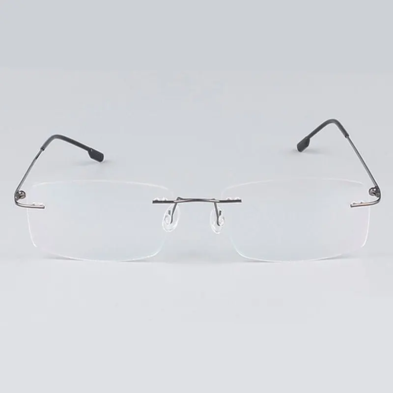 

KESMALL Newest Rimless Eyeglasses Frame Men Fashion Myopia Glasses Frames Ultra-light Clear Lens Eyewear Moldura Quadrada XN617