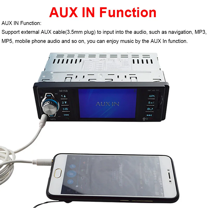 1 Din центральный мультимедийный автомобильный Радио Bluetooth MP3 музыка 3 9 ' P