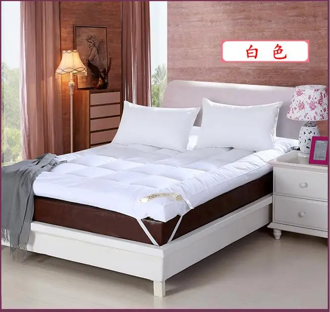 Новый стеганый наматрасник из белого волокна с ремешками домашняя мебель для