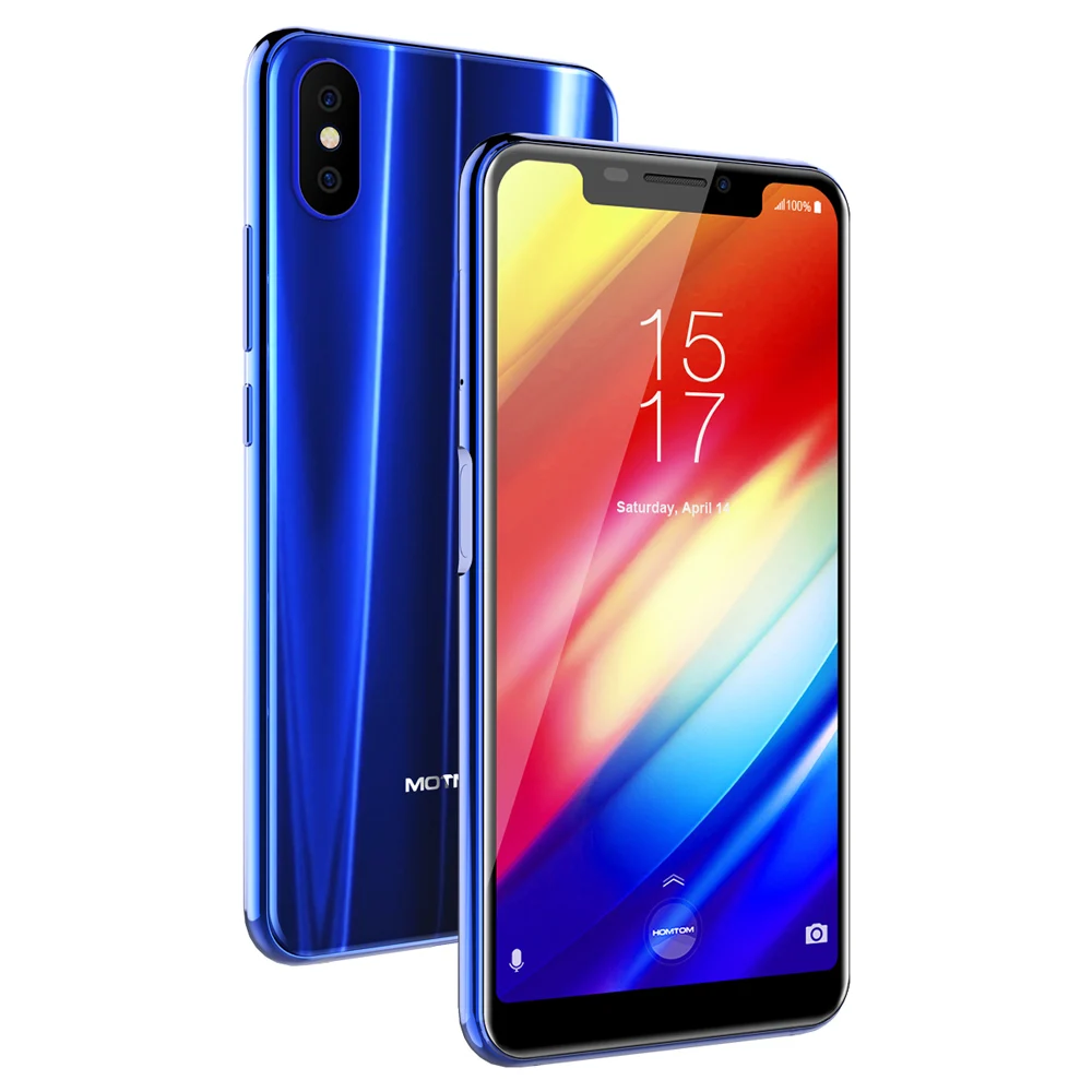 Мобильный телефон HOMTOM H10 5 85 дюймов 4 Гб + 64 ГБ Android 8 1 отпечаток лица ID MTK6750T