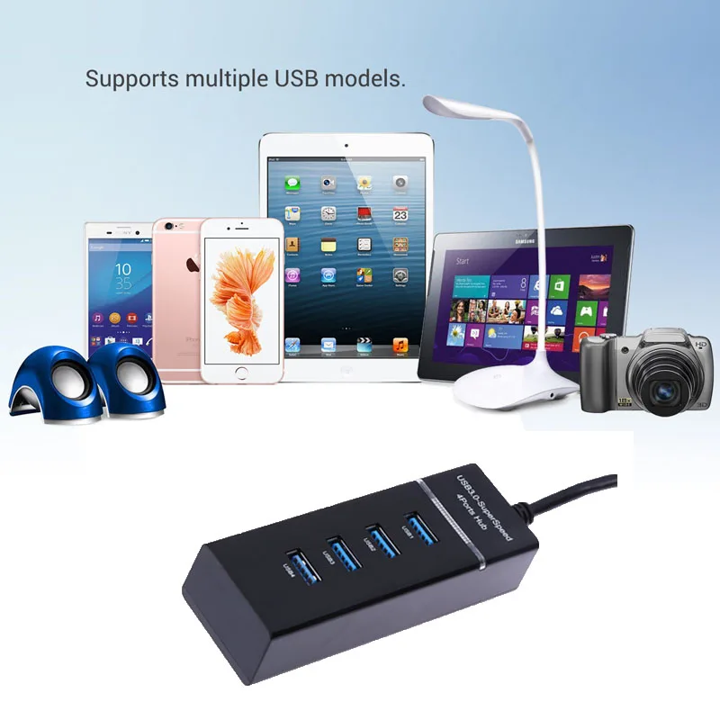 BinFul usb концентратор 3 0 внешний 4 Порты и разъёмы USB Высокоскоростной разветвитель 5