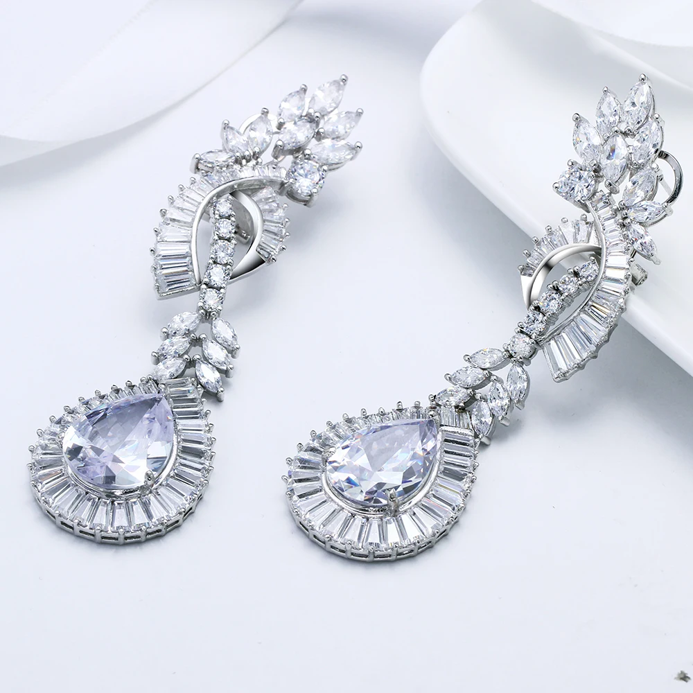 Beautiful Very big TearDrop Earrings for Party Jewelry Luxury Large Stones Jewellery Water Drop Earring for Women