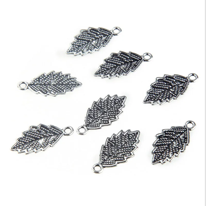 10 шт./лот новые модные подвески в стиле ретро с листьями для браслета сделай сам
