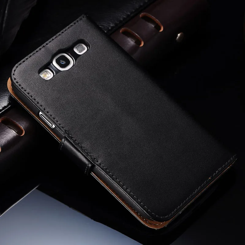 Genuine Leather Case For Samsung Galaxy S3 i9300 SIII Wallet Style Flip Phone Bag Cover Cases | Мобильные телефоны и