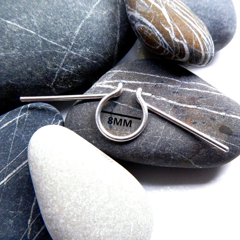 Кольцо для носа в стиле панк 8 мм ювелирное изделие ручной работы пирсинга