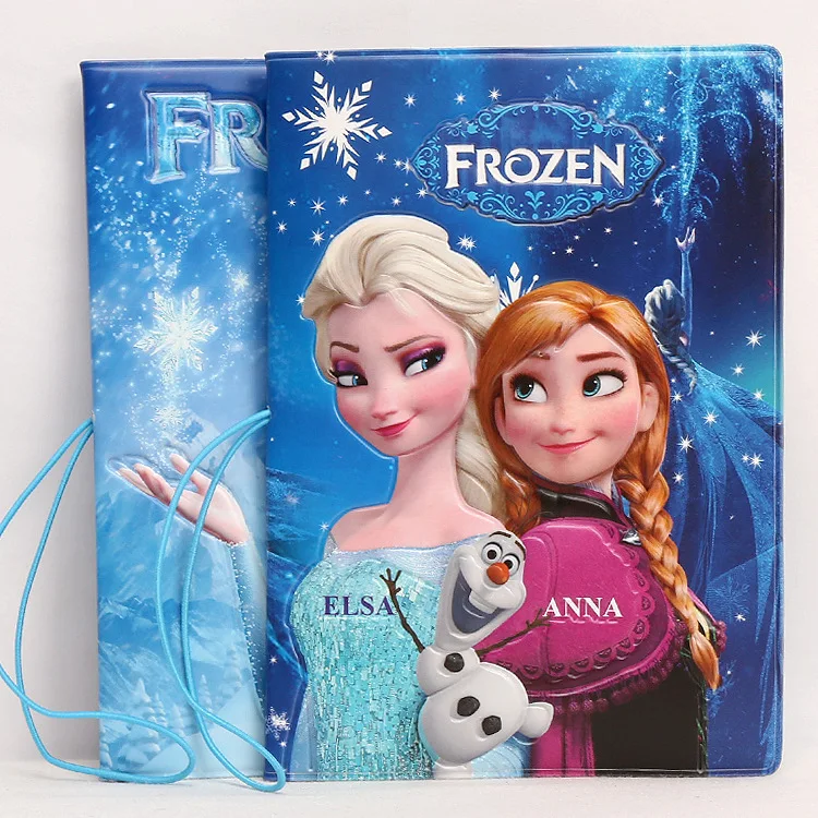 Disney New Frozen Elsa Anna стерео держатель для карт набор паспорта 3D ID карт|Держатели и