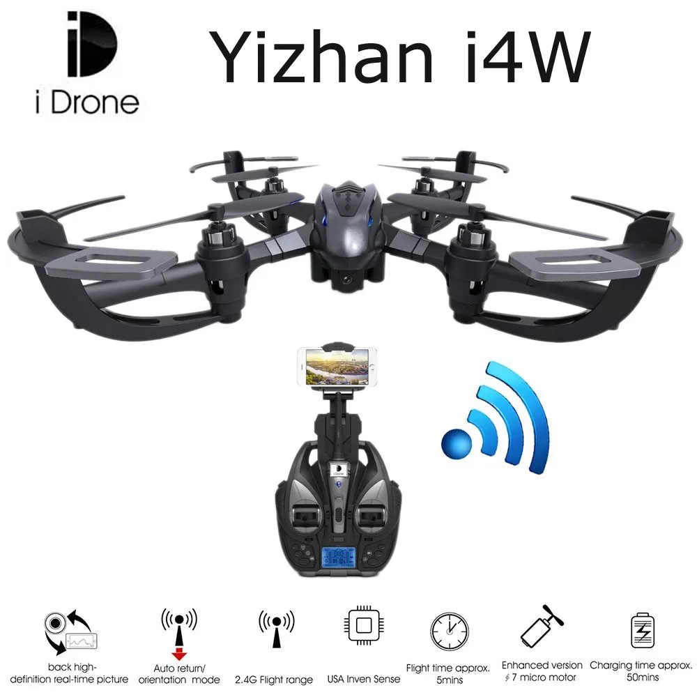 Yi Zhan YiZhan i Drone I4W Wifi FPV видео в режиме реального времени RTF 2,4G 4CH RC камера для квадрокоптера, дрона с 0.3MP HD камерой RTF
