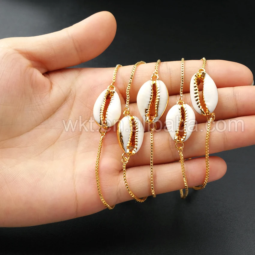 Женский браслет с металлическим гальваническим покрытием 5 шт./лот|24k gold electroplated