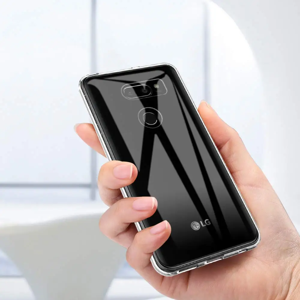 Чехол для LG V35 ThinQ Силиконовый прочный прозрачный мягкий чехол из ТПУ / Plus защитная