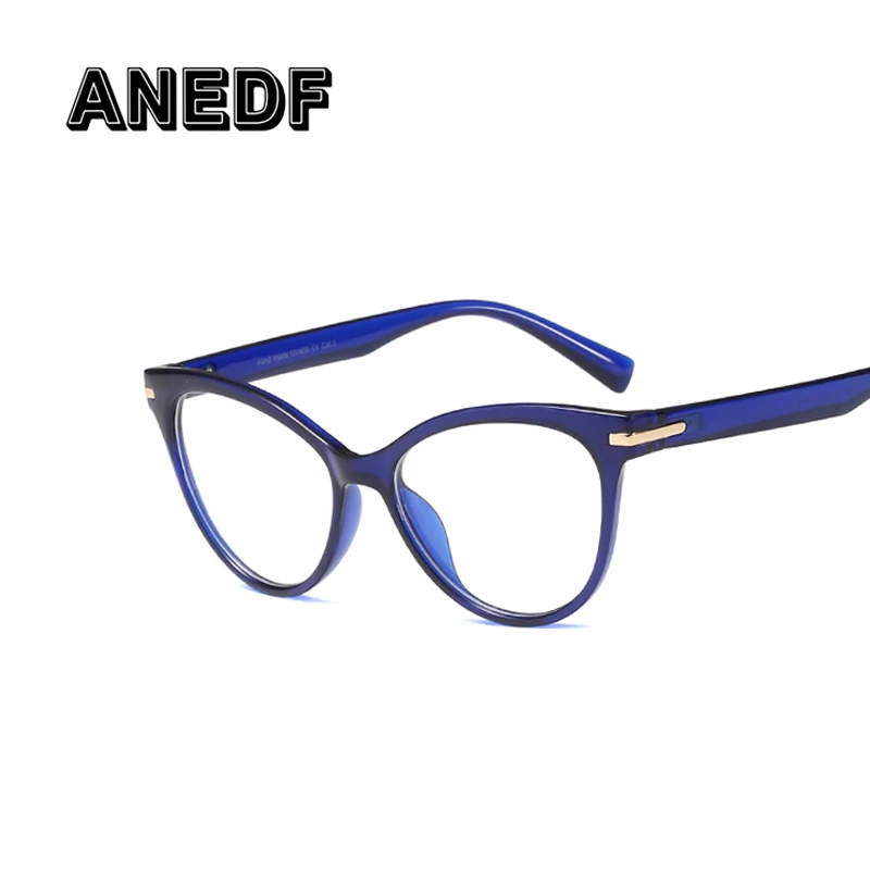 ANEDF 2018 New Simple Cat Eye Rivet Glasses Frames Men Women Trending Styles Optical Fashion Computer Eyewear Frame | Аксессуары для