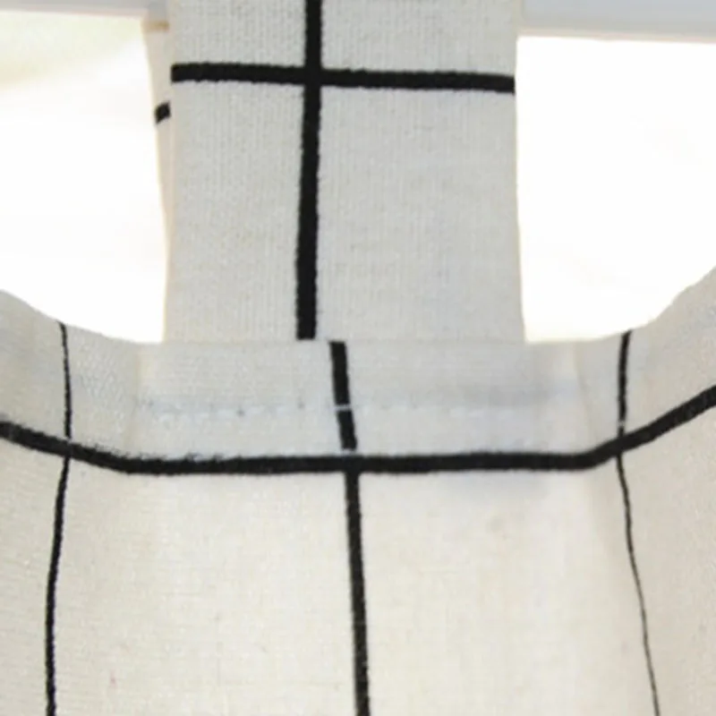 American Country Plaid Cotton Linen Curtain Fabric Bay Window Short Half Shading Bedroom Partition Kitchen ML27A | Дом и сад