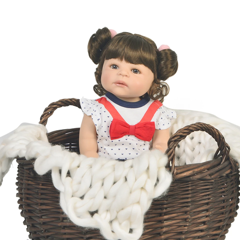 Bebe Кукла reborn 55 см полный силиконовый винил тело куклы для детей подарок младенец