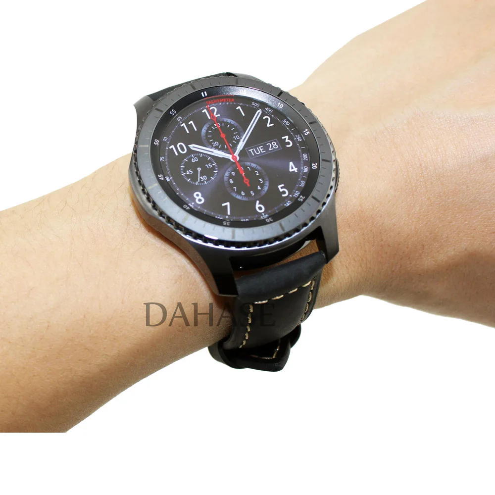 Ремешок для часов из натуральной кожи в стиле ретро Samsung Galaxy Watch 46 мм сменный