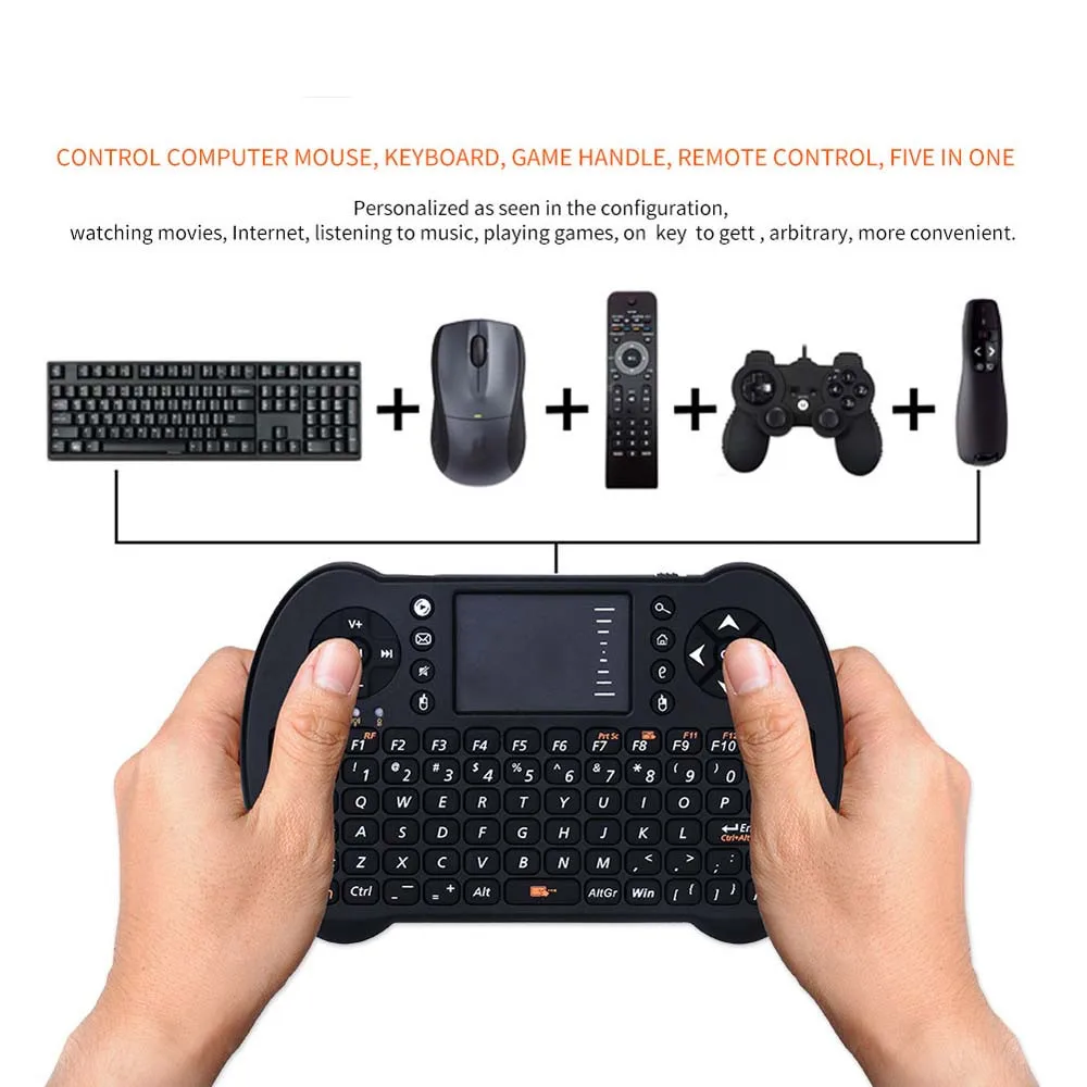 Беспроводная клавиатура QWERTY Mini 2 4 ГГц воздушная мышь комбо умный