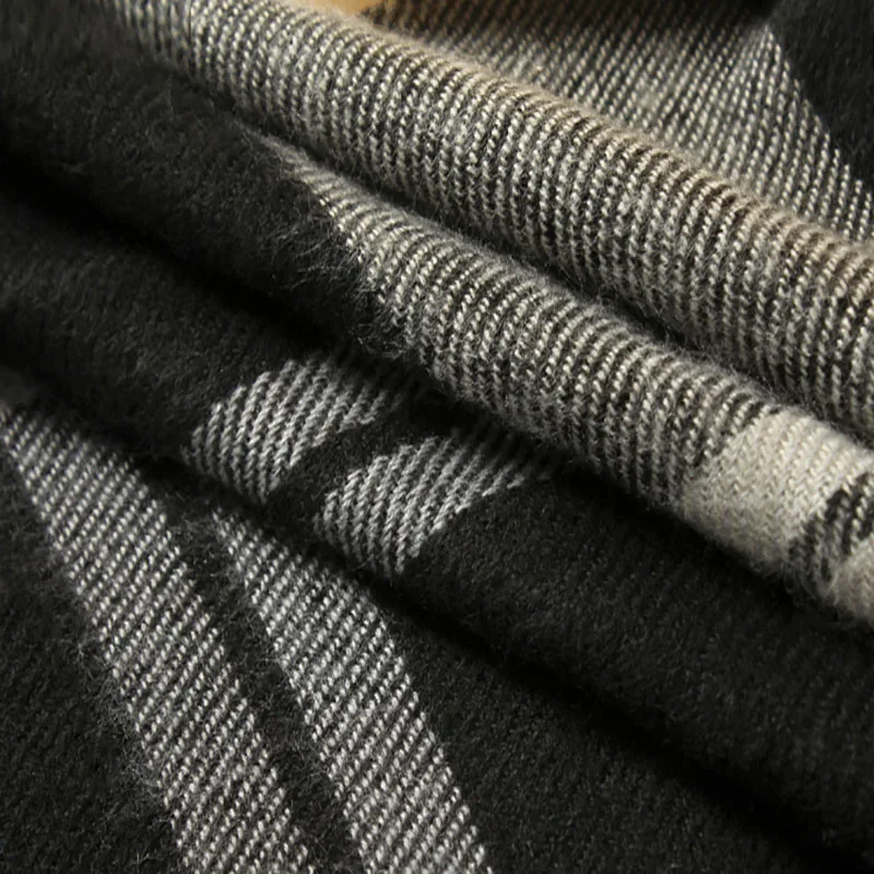 Брендовое кашемировое дизайнерское одеяло шарф в клетку Женская модная теплая