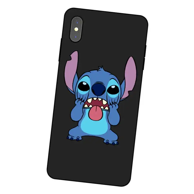 N418 Stitch Black Silicone Case Cover For Apple iPhone 11 Pro XR XS Max X 8 7 6 6S Plus 5 5S SE |