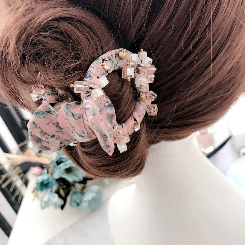 Fashion Girl Retro crystal Hair Claws Beam Hairpin Women Hair Accessories Beauty Hair Crab Clamp Headwear small Hair Clip
