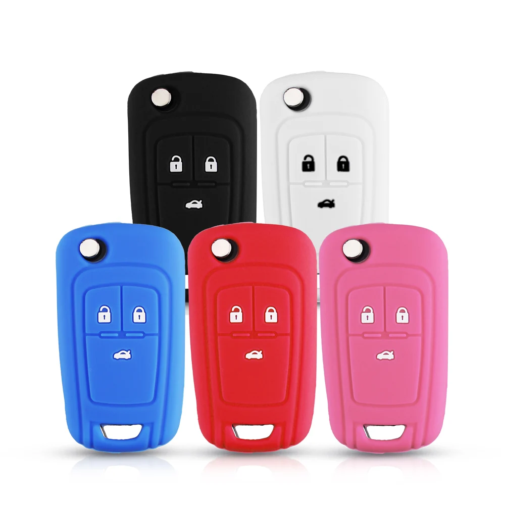 Dandkey 3 BT Silicone Car Key Cover Case For Chevrolet Cruze Aveo Buick Opel Corsa Antara Zafira Meriva Insignia Flip Remote | Автомобили