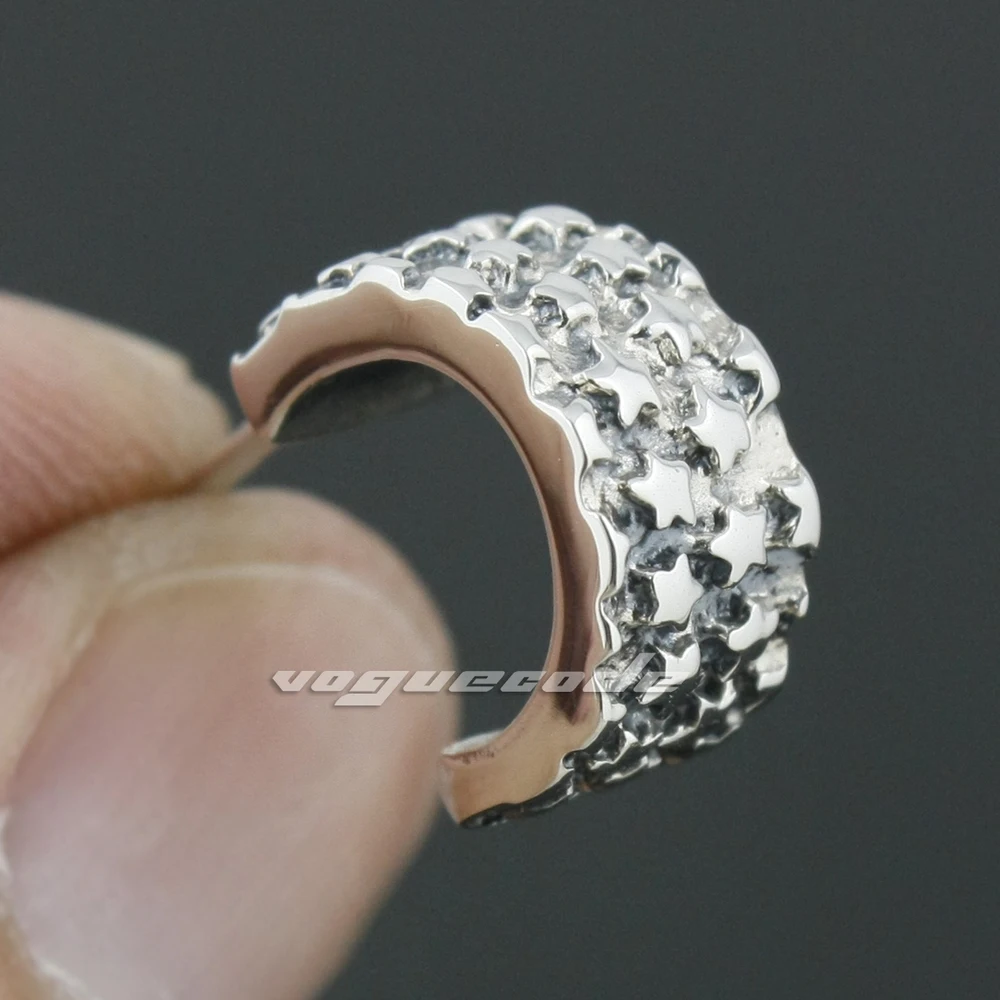 Серьги Серебряные в стиле панк 8R011 для мужчин|star gemstone|stars on the beachearings |