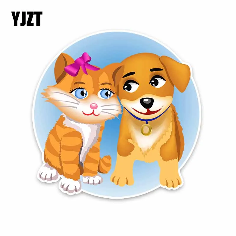 

YJZT 13CM*13CM Fashion Creative Animal Dog Love Car Sticker Decal PVC Graphical 5-1756