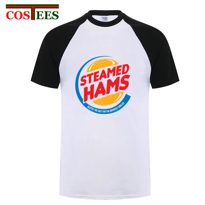 Мужские футболки Camisetas Steamed Hams 100% хлопок Мужская футболка с коротким рукавом и