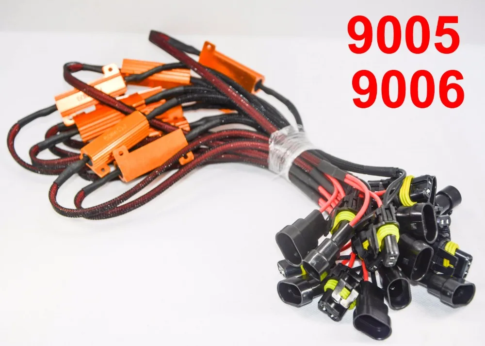 10x50 Вт 6 Ом Золотой плавкий предохранитель LED фара Canbus Ошибка отменитель H1 H7 H8 H9 H11