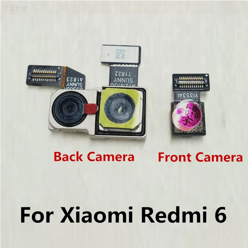 

Оригинальная задняя фронтальная камера для Xiaomi Redmi 6 основная Большая маленькая камера Модуль гибкий кабель для Mi Redmi 6
