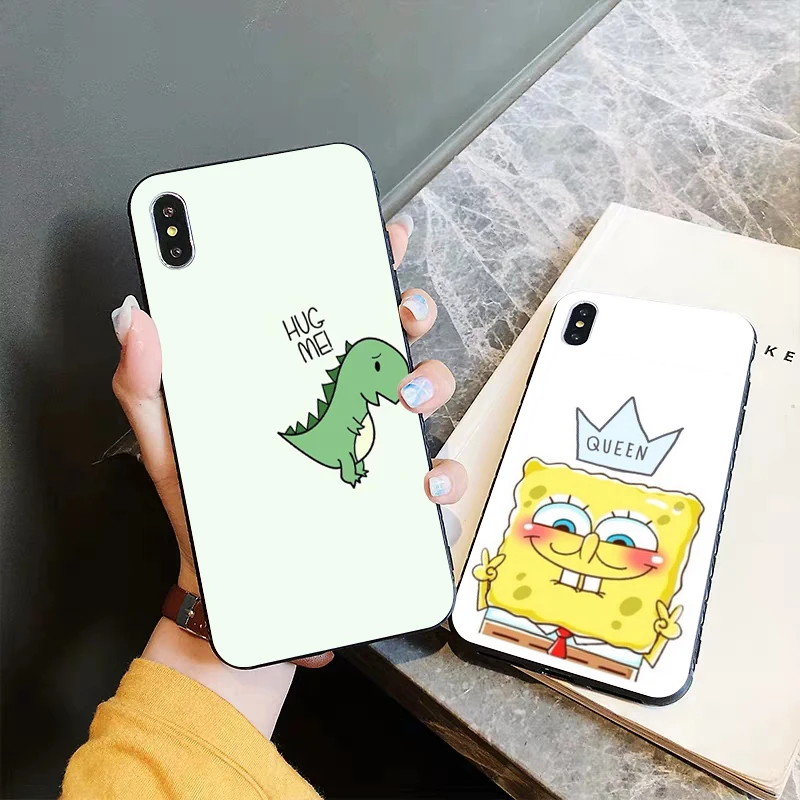 YIMAOC Best Friend Girlfriend Boyfriend Soft Case for iPhone XS Max XR X 7 8 6 6S Plus 5 5S SE |